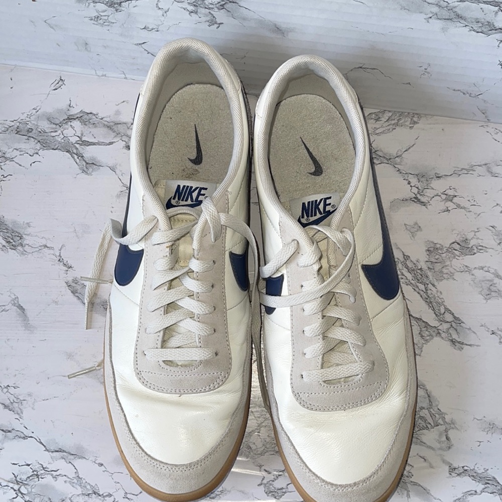 NIKE KILLSHOT 2 LEATHER SNEAKERS SAIL/MIDNIGHT NAVY 432996-107 SIZE 13